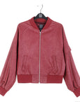 Liquid Leather™ Classic Bomber Jacket - Merlot