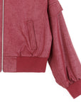Liquid Leather™ Classic Bomber Jacket - Merlot