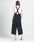 V-Neck Cross Back Jumpsuit - Black