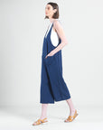 Linen Knit - Drop Waist Pocket Jumpsuit - Navy - Limited Sizes!