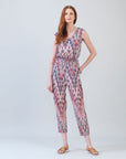 Back Cut Out Jogger Pocket Jumpsuit - Boho Weave - Final Sale!