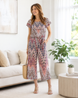 Ruffle Off Shoulder Pocket Jumpsuit - Boho Weave - Final Sale!