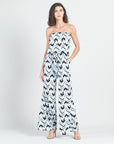 Tube Top Pocket Jumpsuit - Chevron Stripe - Final Sale!