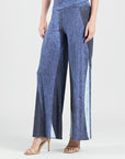 Silky Pleat Knit - Palazzo Pant - Lunar Stripe - Limited Sizes!