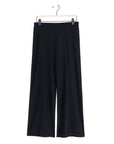 Relaxed Kick Front Slit Ankle Pant - Black