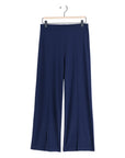 Relaxed Kick Front Slit Ankle Pant - Navy