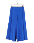 Soft Textured Rayon - Side Pocket Culotte Pant - Cobalt