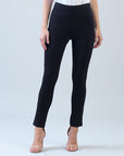 Ponte Knit - Slim Rider Pant - Black