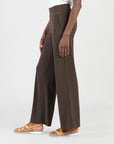 Signature Wide Leg Pocket Pant - Brown