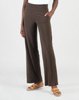 Signature Wide Leg Pocket Pant - Brown