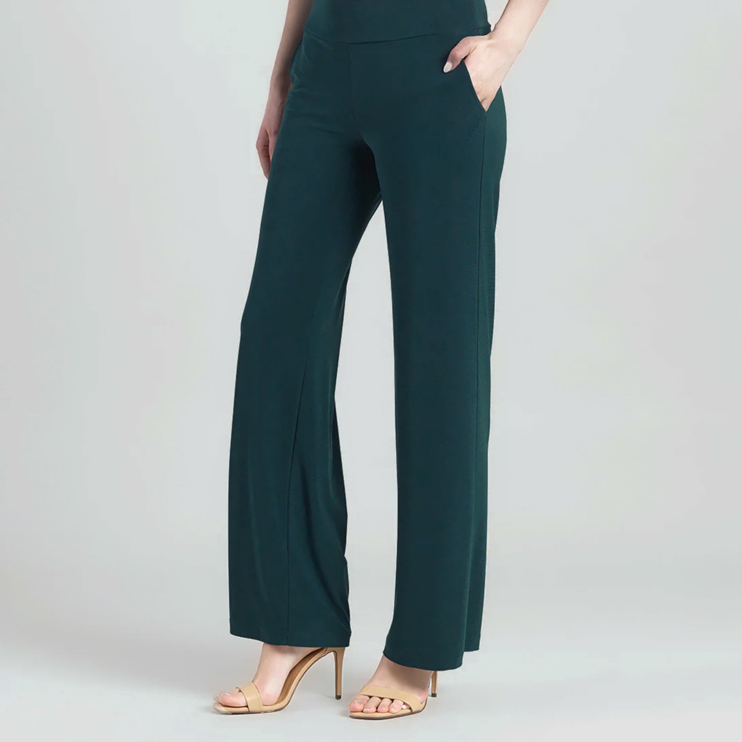 Signature Wide Leg Pocket Pant - Hunter Green – Clara Sunwoo