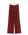 Lounge Knit - Wide Leg Pocket Pant - Burgundy