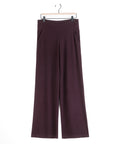Lounge Knit - Wide Leg Pocket Pant - Eggplant