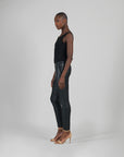 Liquid Leather™ Sheen Skinny Pocket Pant - Black