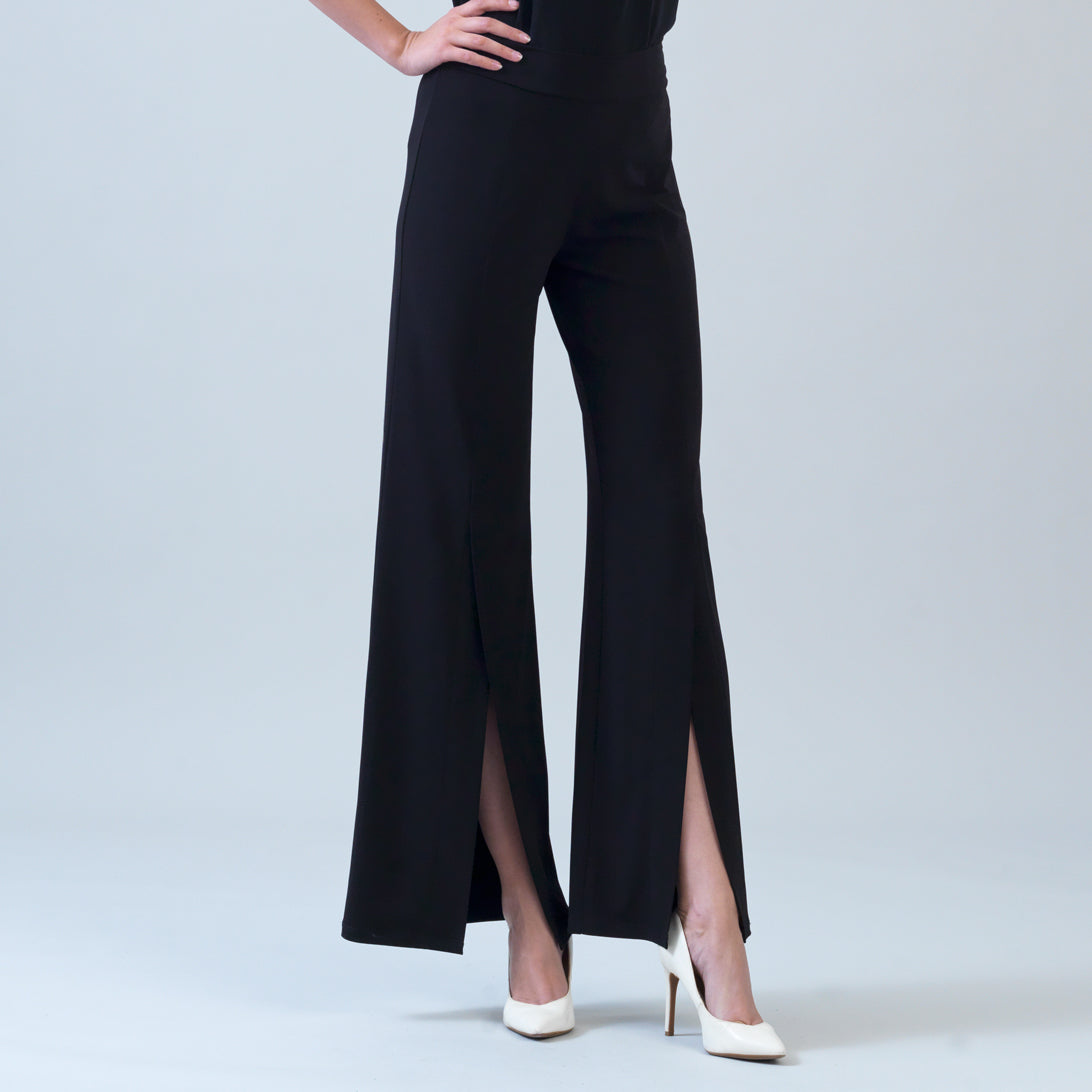 Kick Front High Slit Pant - Black – Clara Sunwoo