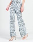 Kick Front High Slit Pant - Geo Rectangle - Final Sale!