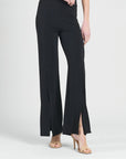 Kick Front High Slit Pant - Black