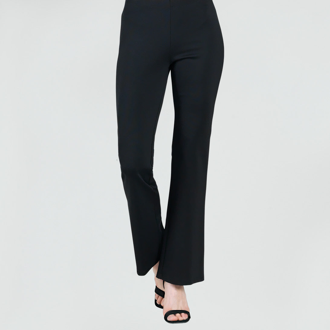 Ponte Knit Wide Leg Pant in Black