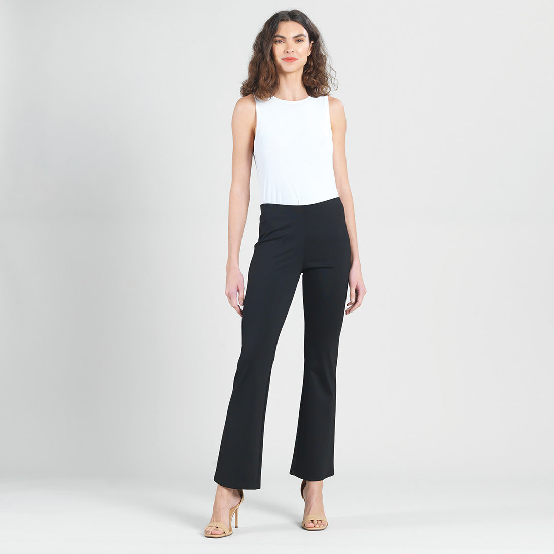 Ponte Knit - Boot Cut Pant - Black – Clara Sunwoo