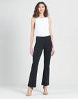 Ponte Knit - Boot Cut Pant - Black