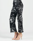 Crepe Knit - Side Slit Ankle Pant - Blossom Sketch - Final Sale