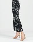 Crepe Knit - Side Slit Ankle Pant - Blossom Sketch - Final Sale