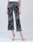Crepe Knit - Side Slit Ankle Pant - Orchid Sketch