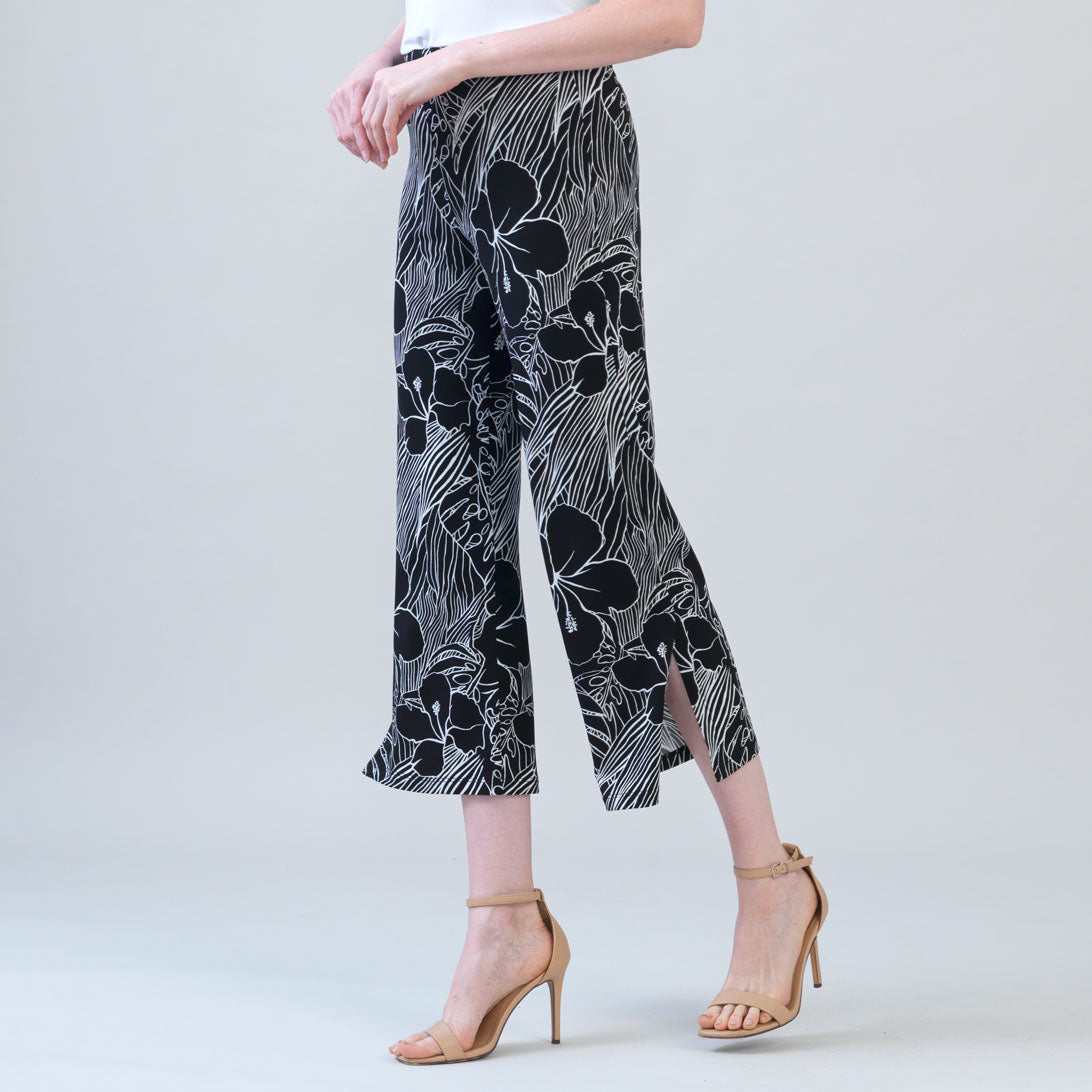 Crepe Knit - Side Slit Ankle Pant - Orchid Sketch - Limited Sizes