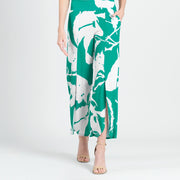 Front Slit Ankle Petal Pant - Floral Branch - Limited Sizes MED, LRG