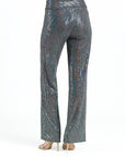 Shimmer Sequin - Wide Leg Pant - Silver Pinstripe