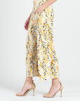 High Rise Scrunch Pocket Gaucho Pant - Wild Leaves