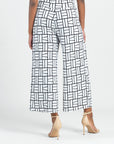 High Rise Scrunch Pocket Gaucho Pant - Geo Rectangle