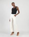 Rayon-Ponte Knit - Loose Leg Pocket Pant - Khaki
