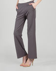 Rayon-Ponte Knit - Loose Leg Pocket Pant - Mocha