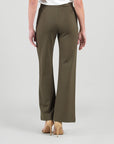 Rayon-Ponte Knit - Loose Leg Pocket Pant - Olive