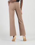 Rayon-Ponte Knit - Loose Leg Pocket Pant - Taupe