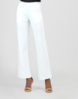 Rayon-Ponte Knit - Loose Leg Pocket Pant - White