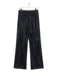Velvet Shimmer - Loose Leg Pocket Pant - Black