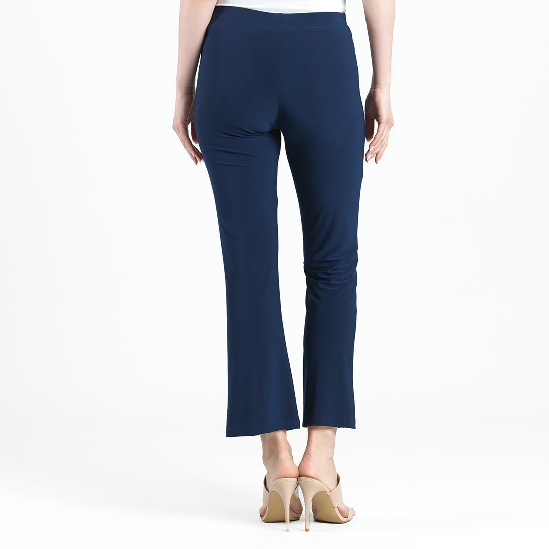 Center Seam Front Slit Ankle Pant - Navy – Clara Sunwoo