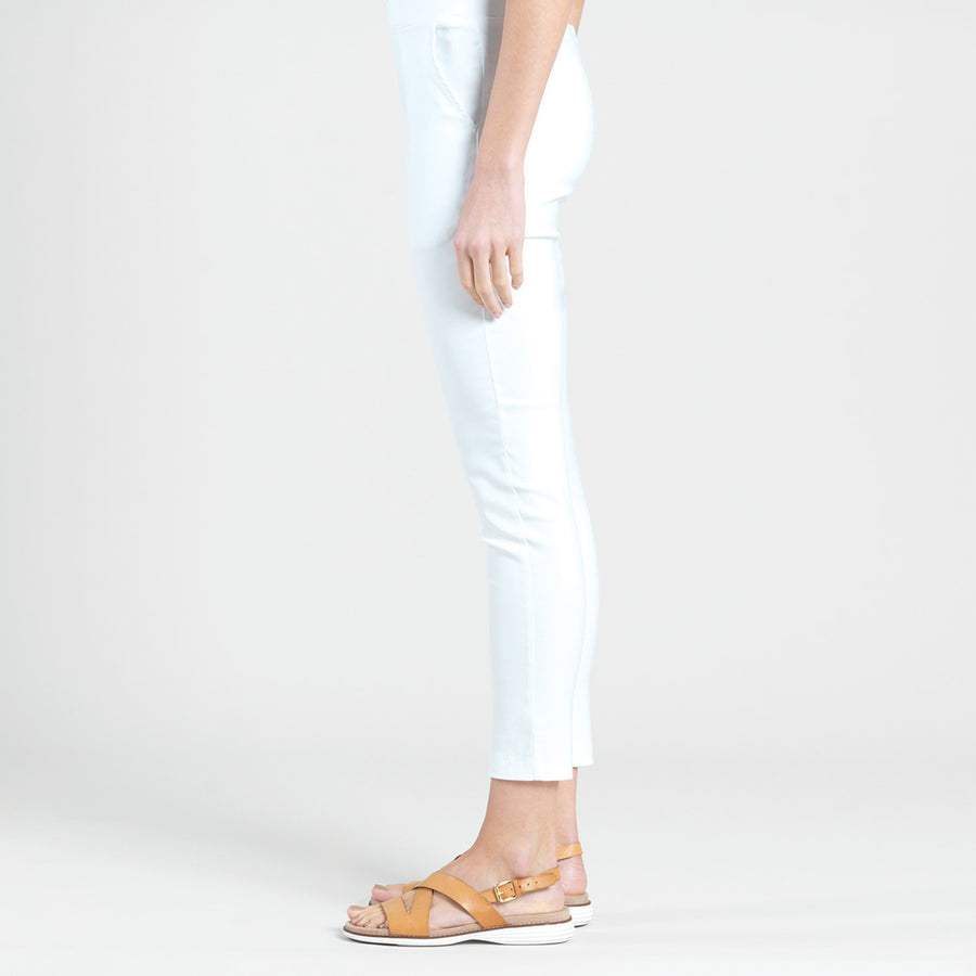 Techno Knit - Skinny Ankle Pocket Pant - White