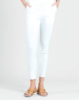 Techno Knit - Skinny Ankle Pocket Pant - White