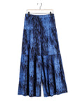 Crinkle Pleat Knit - Tiered Skirt-Pant - Water Ripple-Cobalt - Final Sale!