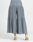 Soft Pleat Knit - Tiered Skirt-Pant - Olive