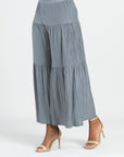 Soft Pleat Knit - Tiered Skirt-Pant - Olive