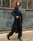 Liquid Leather™ Zip Front Trench Coat - Black