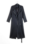 Liquid Leather™ Zip Front Trench Coat - Black