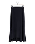 Cascade Drape Hi-Low Maxi Skirt - Black - Clara Sunwoo
