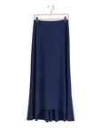 Cascade Drape Hi-Low Maxi Skirt - Navy - Clara Sunwoo