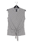 Butter Knit - Sleeveless Center Front Tie Top - Greek Key - Final Sale!