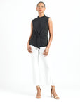 Sleeveless Center Front Tie Top - Black - Final Sale!